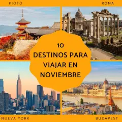 ¿Dónde viajar en noviembre que haga calor? Cuatro destinos: Kioto, Roma, Nueva York y Budapest.