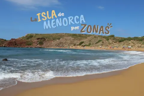Descubre qué ver en Menorca en una semana. Una playa idílica con aguas turquesas y arena dorada, ideal para disfrutar del sol y el mar.