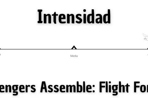 Intensidad de Avengers Assemble: Flight Force, con un avión de juguete en la posición "Alta".