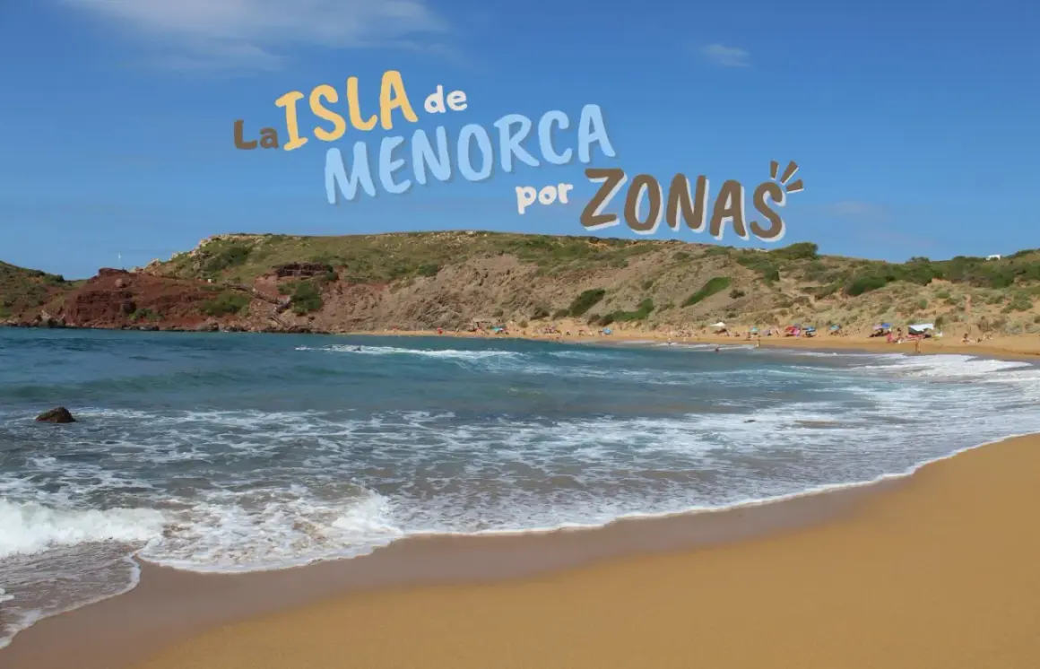 Descubre qué ver en Menorca en una semana. Una playa idílica con aguas turquesas y arena dorada, ideal para disfrutar del sol y el mar.